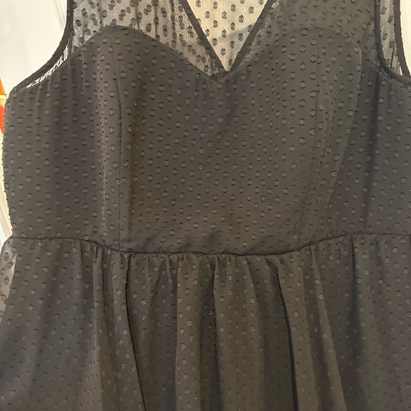 Torrid women’s black hi-lo mesh polkadot sleeveless dress plus size 16 - Picture 4 of 8